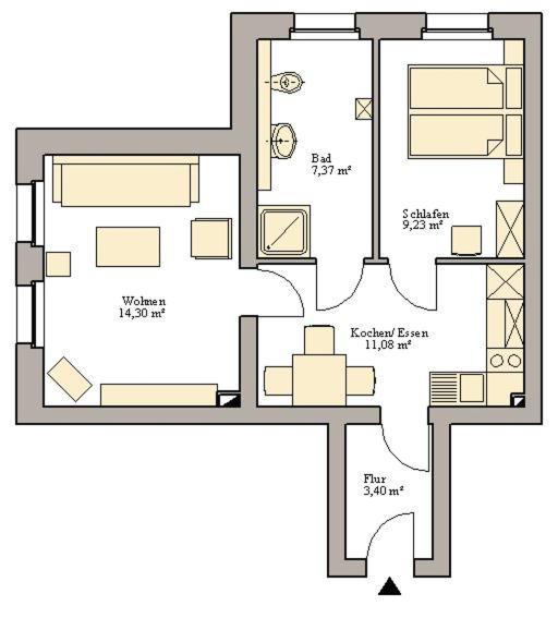 Villa Amilia - Ferienwohnung 2 - Chambres d’hôtes Waren