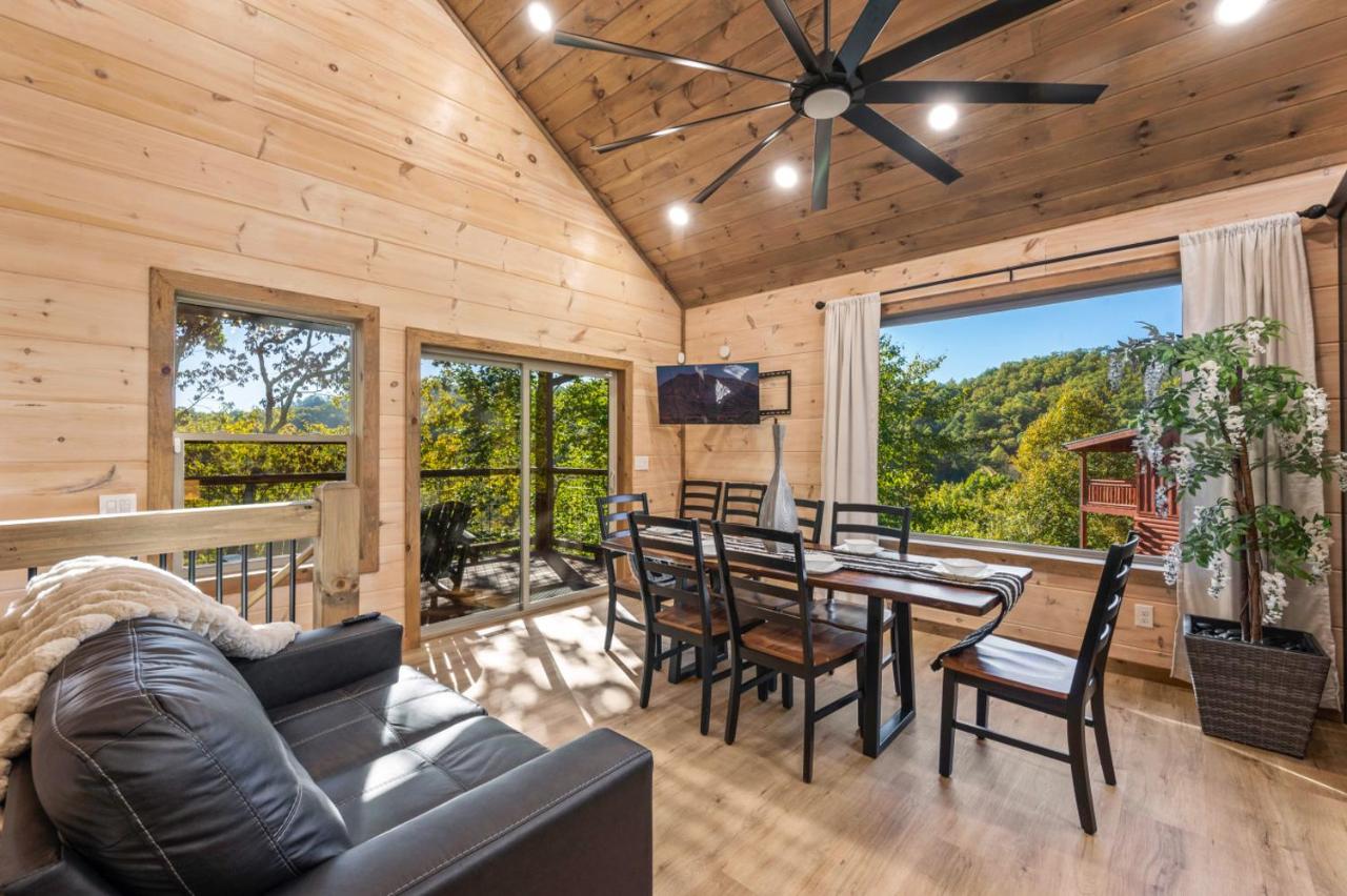 Rustic RidgeView Hot Tub Grill Foosball More - B&B Sevierville