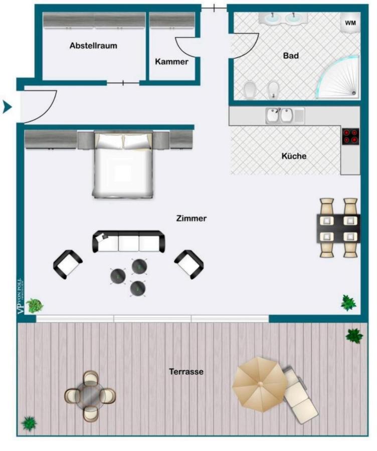 Panoramablick und den Strand direkt vor der Tür - B&B Kiel