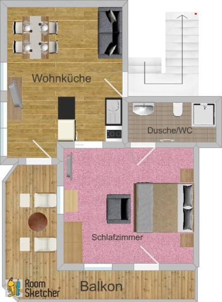 Appartement met 1 Slaapkamer en een Balkon