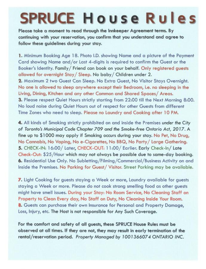 SPRUCE Private Suite with attached Full Bathroom in Toronto, Canada - B&B Toronto