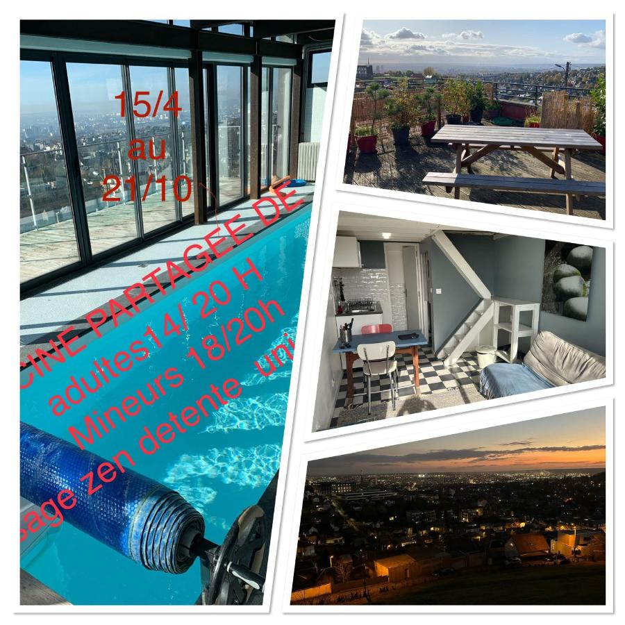 ECO STUDIOS mezzanine wifi piscine stationnement gratuit terrasse dans jardin - Bed and Breakfast Rouen