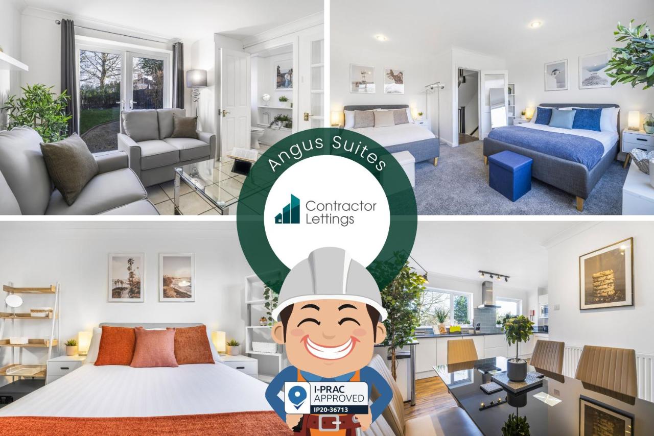 4 Bedroom Elegant House Near Peterborough City Center with Free Parking - Angus Suites by Contractor Lettings - B&B Peterborough