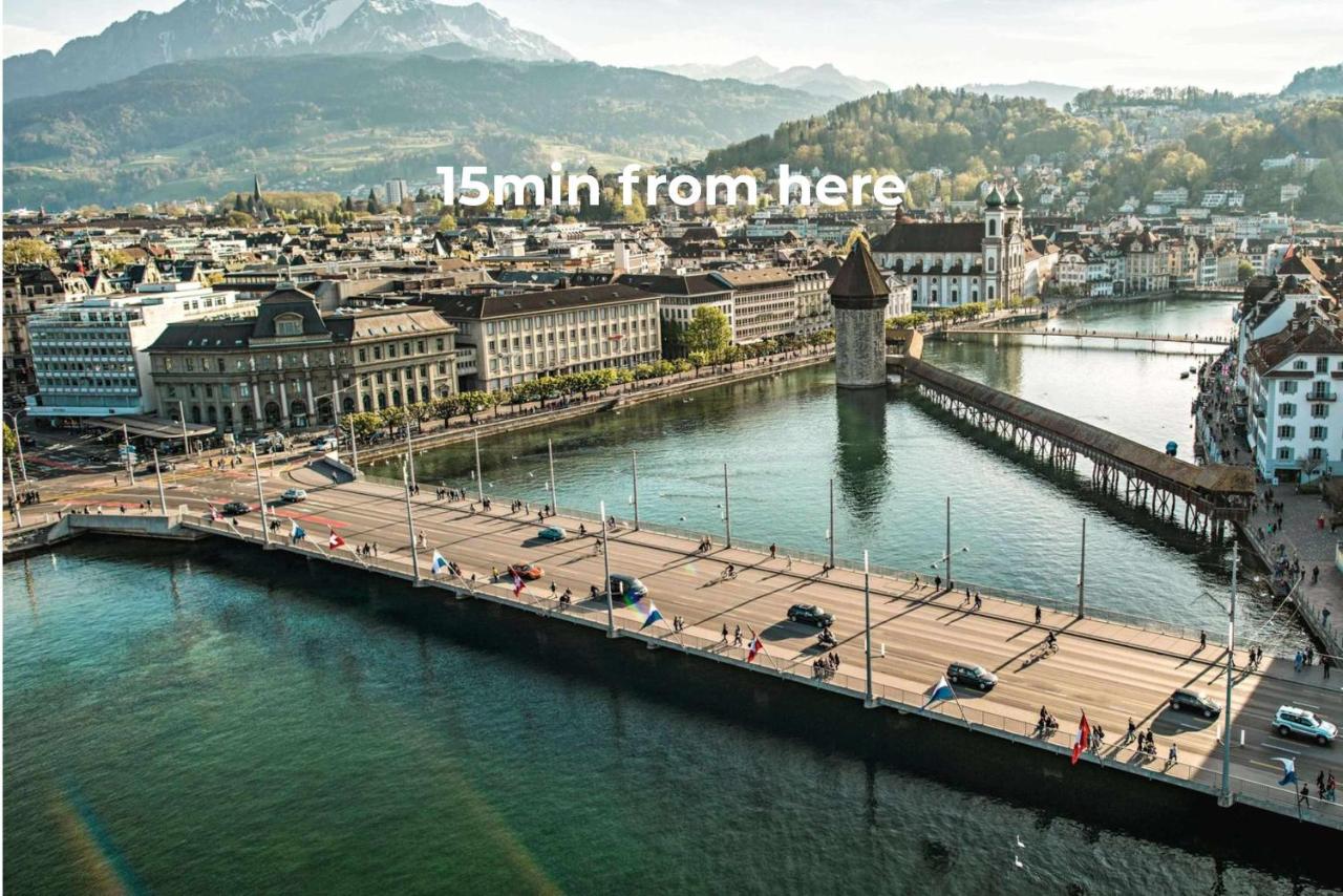 Mount Pilatus view Apartment Lucerne with free parking & WIFI - Chambres d’hôtes Lucerne