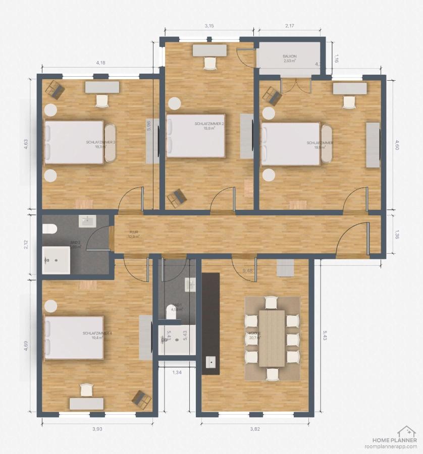 Jugendstil-Altbauwohnung an der Karlsaue - 120qm, Klimaanlage, neu saniert, zentrale Lage - Chambres d'hôtes Cassel