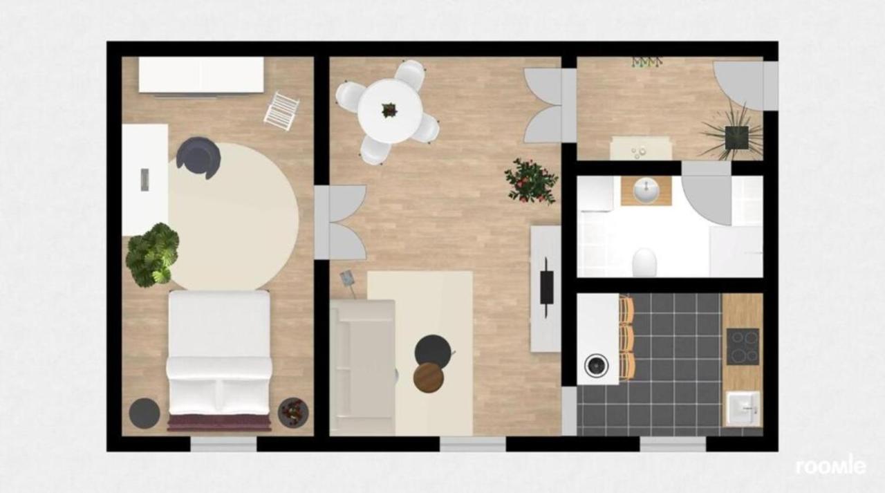 Blue Quiet 1-Bedroom Apartment