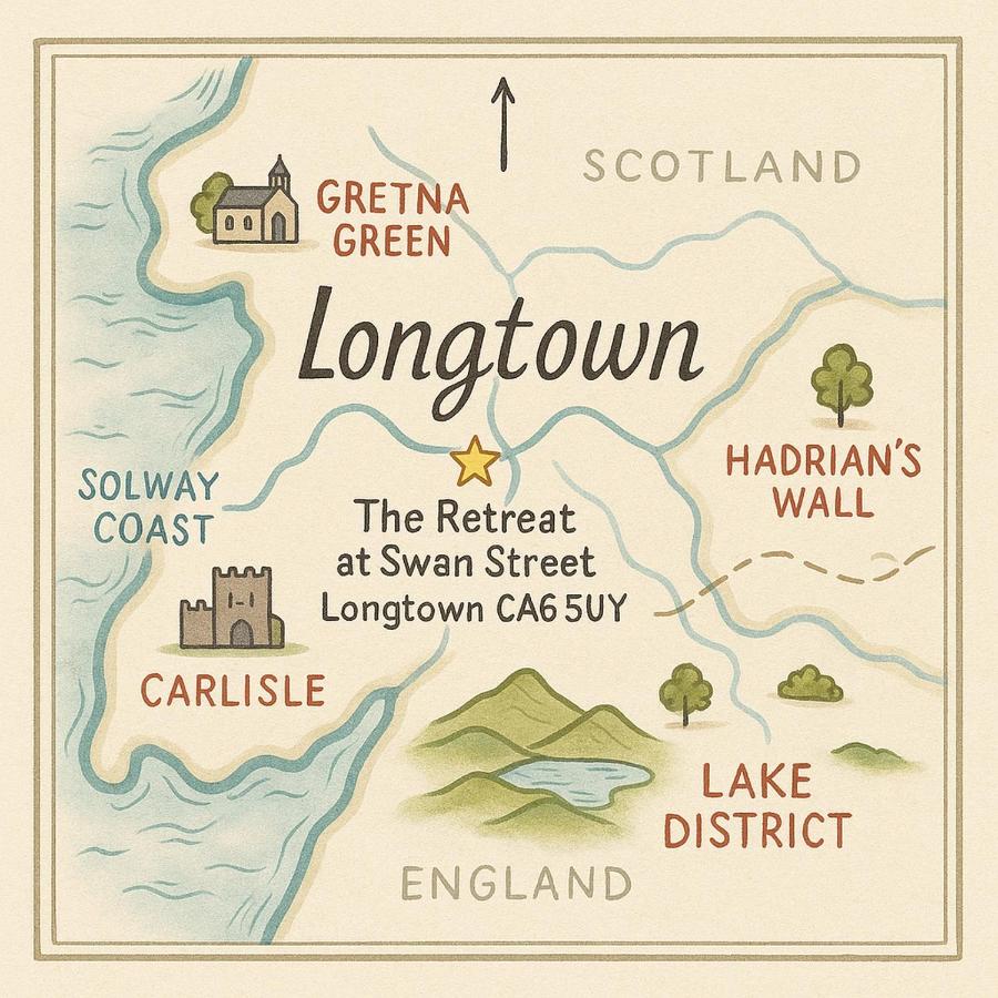 Borders Retreat, Cosy 1 Bed Flat - 3miles from M6 Jct45 - near A75, Gretna & Carlisle - B&B Longtown