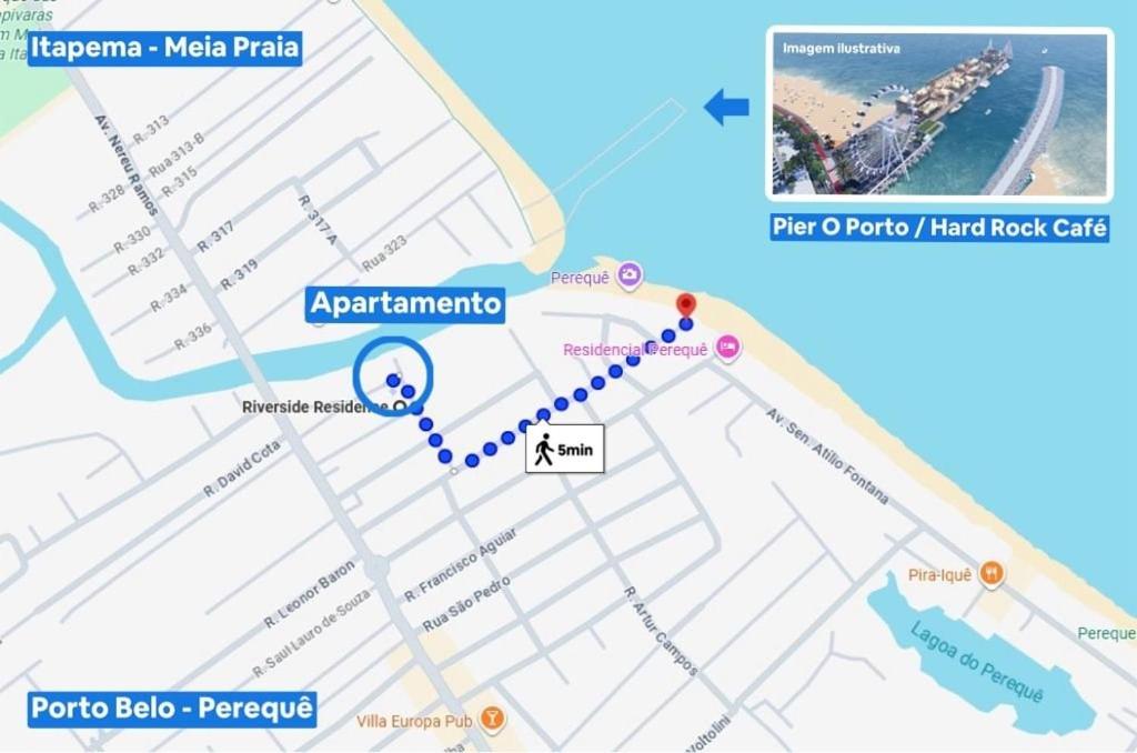 Apartamento 2 Suítes com Vista para o Mar em Perequê Porto Belo AT009 - B&B Porto Belo