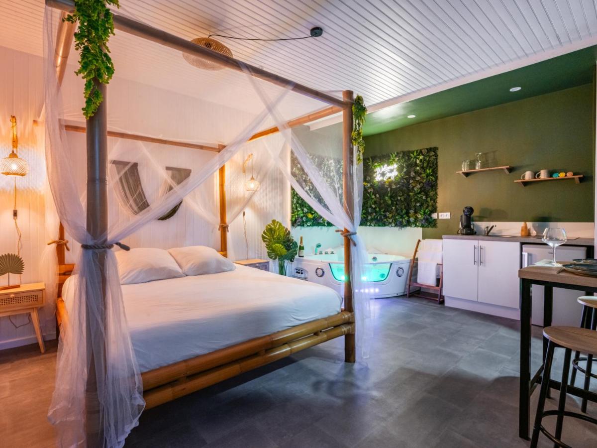 Sault Tropical - Idéal couple - Balnéo Led - Vue parc & montagne - Wifi - Stationnement gratuit - 5min à pied des bars, restaurants & commerces - B&B Sault