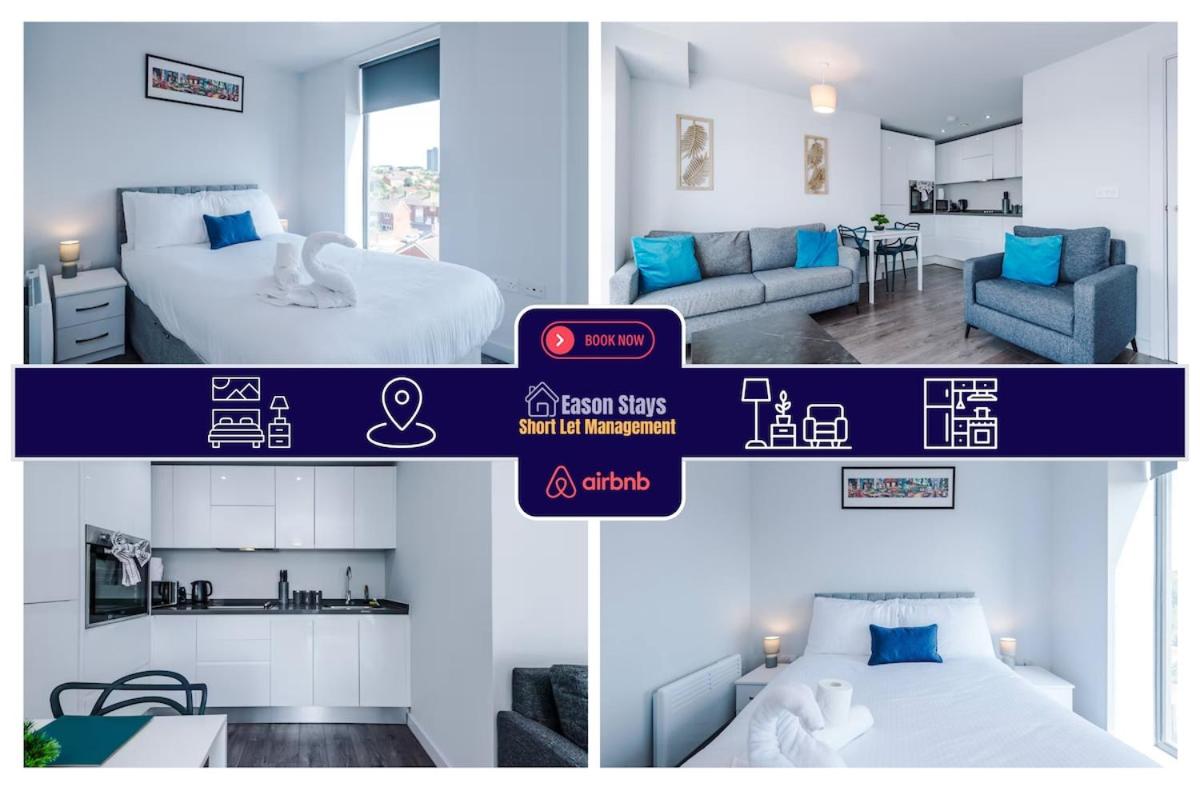 Spacious 1 BR Flat with Scenic View At Eason Stays Short Lets & Serviced Accommodation Liverpool - Bed and Breakfast Liverpool