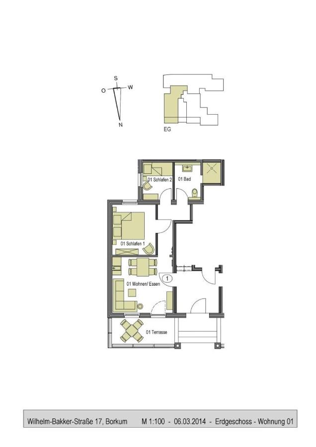 Pier17 Appartement 1 - Ferienwohnung Borkum