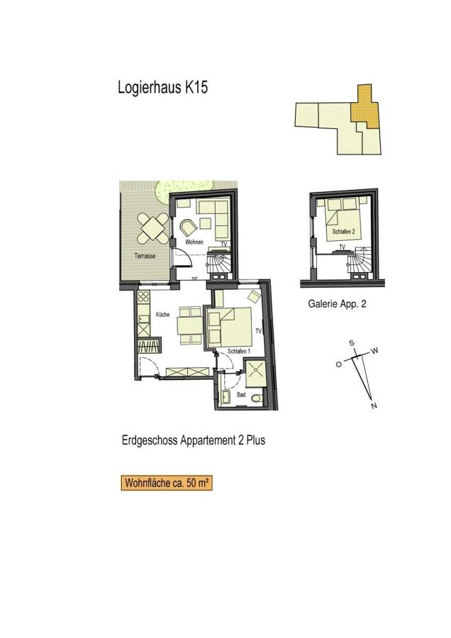 Logierhaus K15 Appartement 2 Plus - Bed and Breakfast Borkum