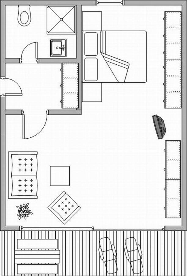Apartamento de 2 dormitorios con balcón y terraza