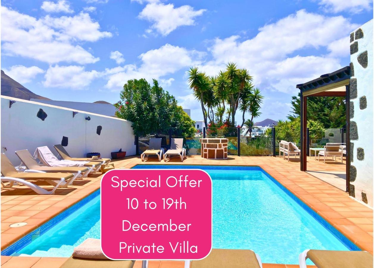 Spacious Private Villa in Authentic Yaiza - Volcano, Vineyard & South Beaches - - Heated Pool - Game Room - Charcoal grill - B&B Yaiza