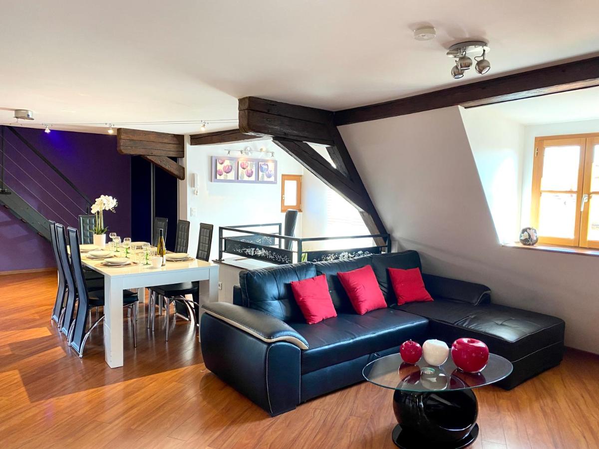 Appartement cosy et spacieux, 4 ch, parking - centre - Les Vieux Toits de Riquewihr - B&B Riquewihr