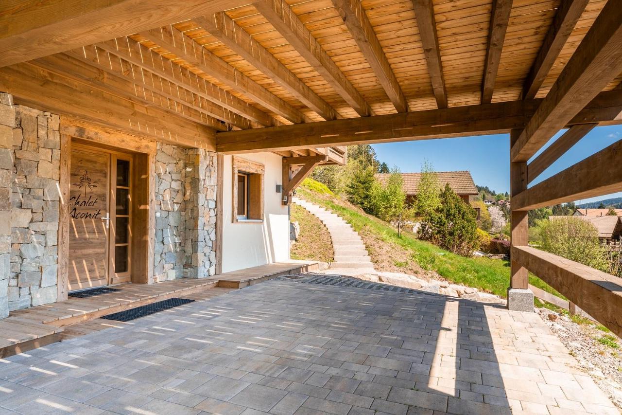 Chalet Aconit, terrasse panoramique avec jacuzzi et sauna - Bed and Breakfast Gérardmer