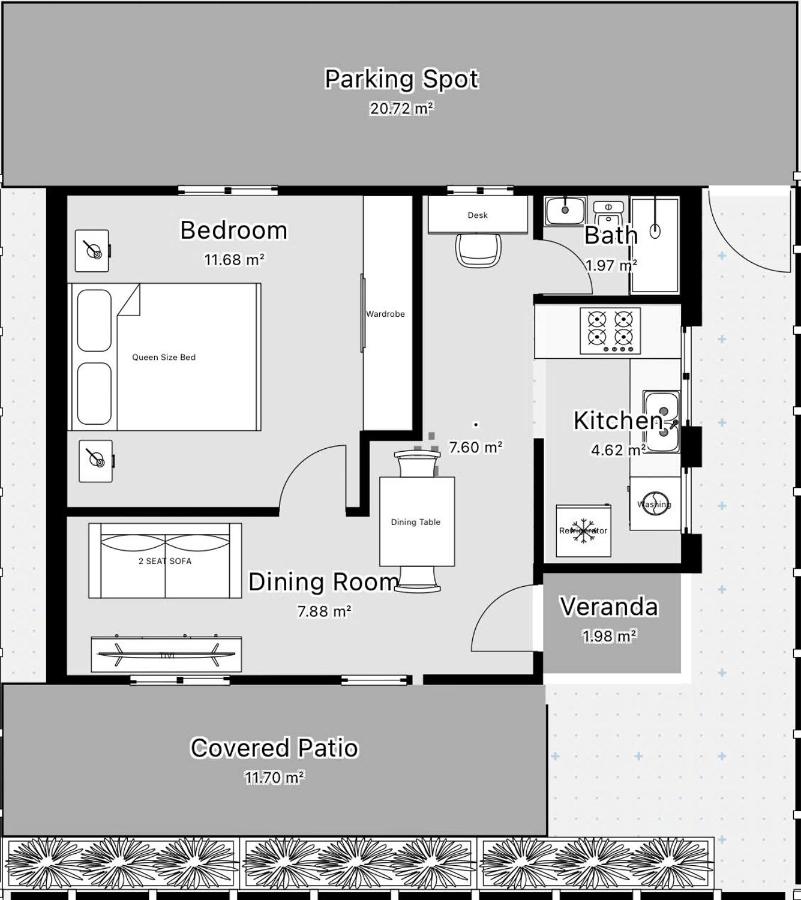 1BR Granny Flat - Free Parking - Near Airport & Train - B&B Sydney
