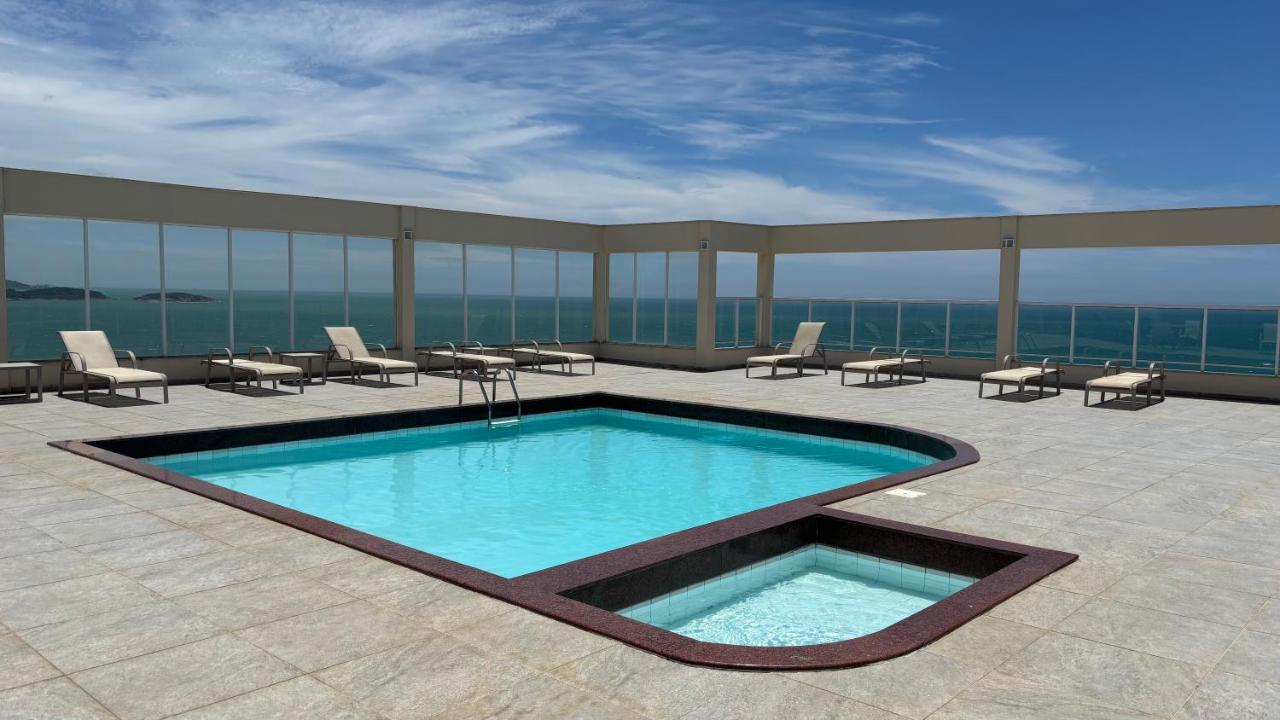 Areia Flat vista mar piscina e ar - B&B Guarapari