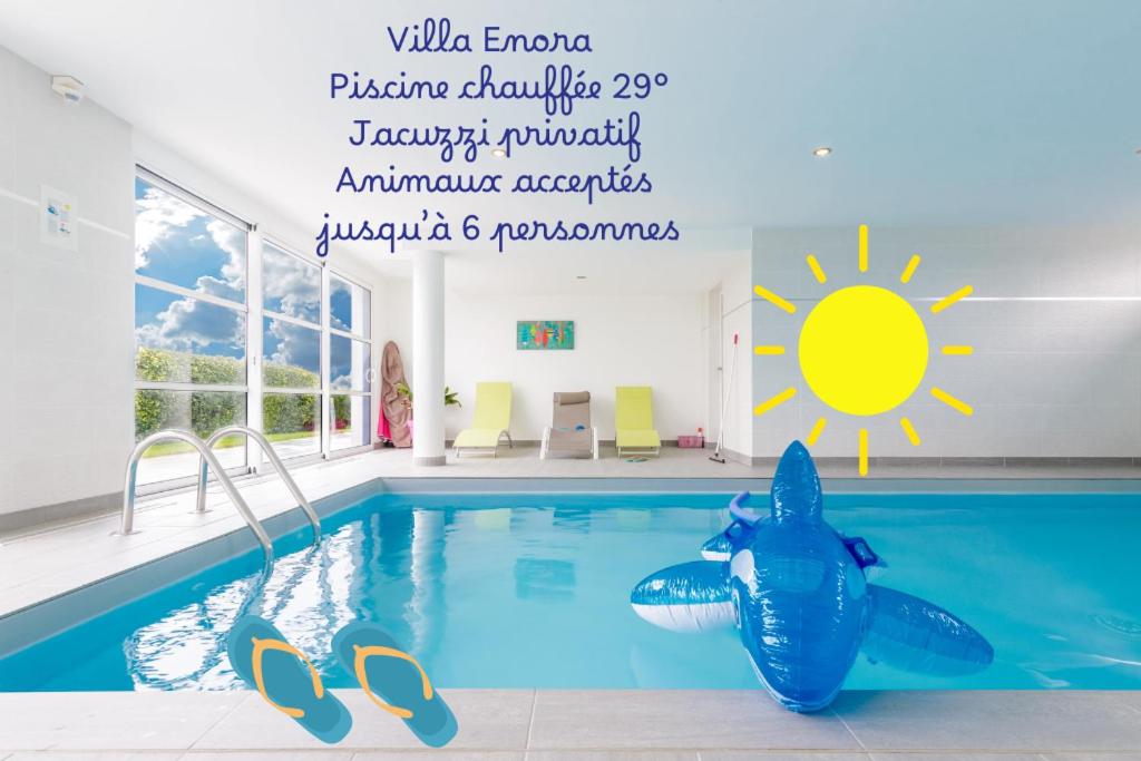 Villa Enora Bretagne Piscine Intérieure Partagée Jacuzzi privatif 100m Plage - B&B Sibiril