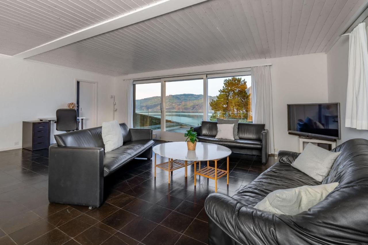 Lake & Mountain View Apartment near Faulensee Balcony BBQ & Free Parking - B&B Spiez