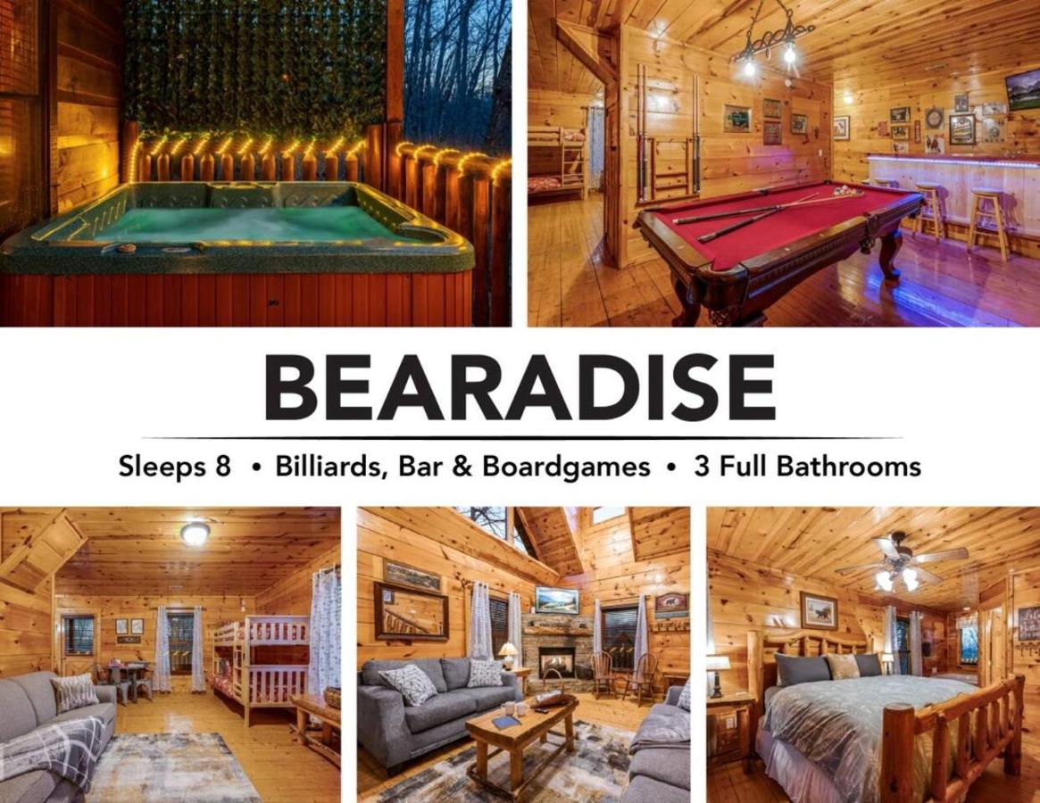 Bearadise-Private Hot Tub Cabin with 2 LED Decks, Pool Table, Board Games and Wet Bar - B&B Sevierville