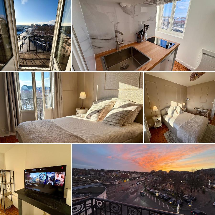 Suite Style Hôtel avec Balcon Vue Gare Netflix - B&B Arras