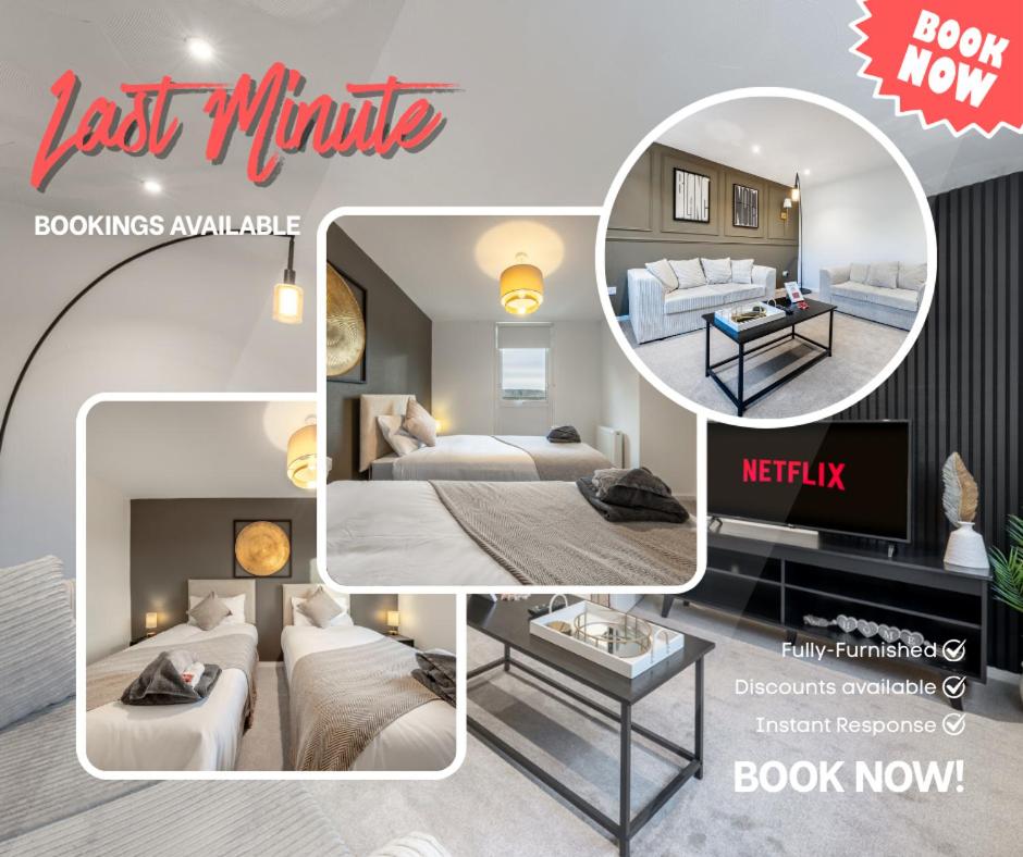 Premium Offers, Last-Minute Escapes, 3 Bedroom House, Free Parking, Sleeps Up to 5, Private Garden, Elevate Living Estates Short Lets & Serviced Apartments Northampton - B&B Spinney Hill