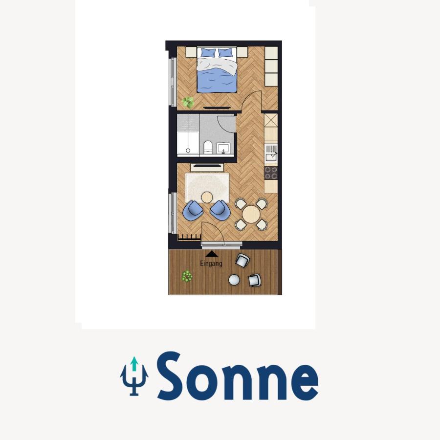 Apartamento de 1 dormitorio con terraza