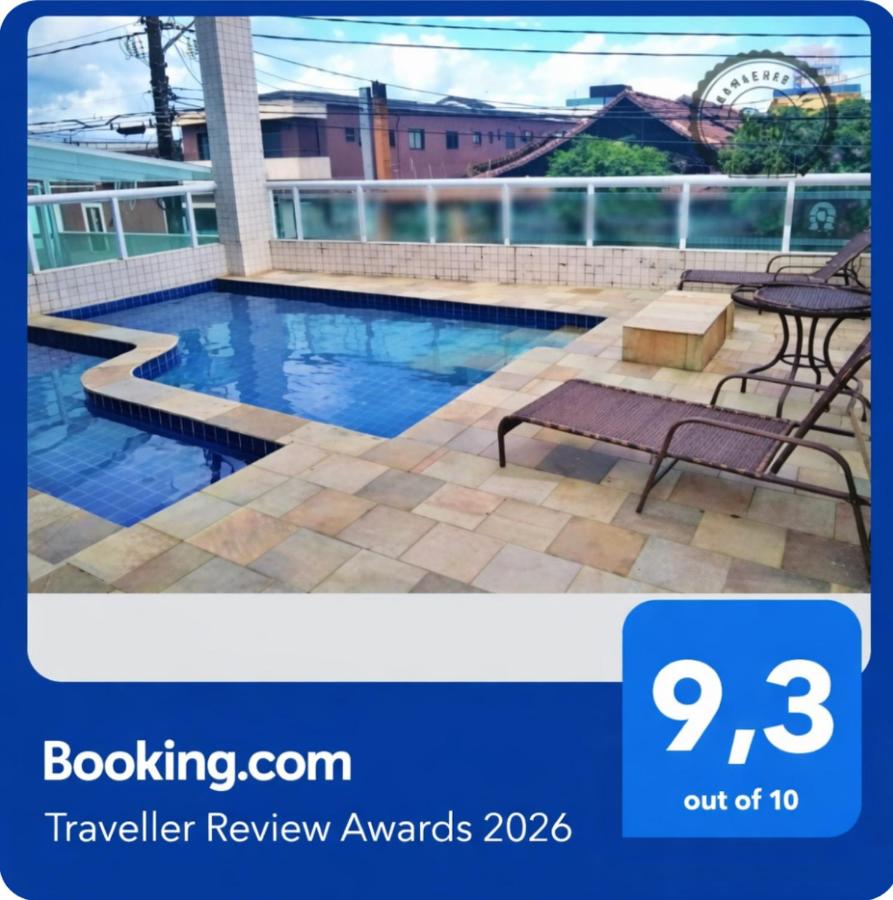 Apartamento Com Piscina e Sacada Gourmet- Aviação# - B&B Praia Grande