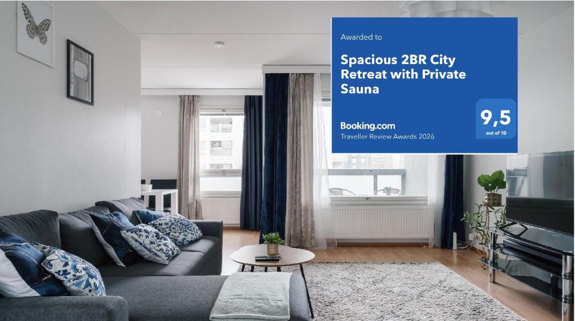Spacious 2BR City Retreat with Private Sauna - B&B Helsinki