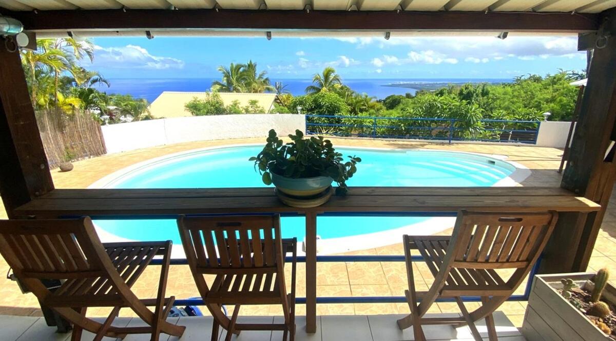 Villa Papangues piscine chaufée et vue panoramique océan - B&B Saint-Paul