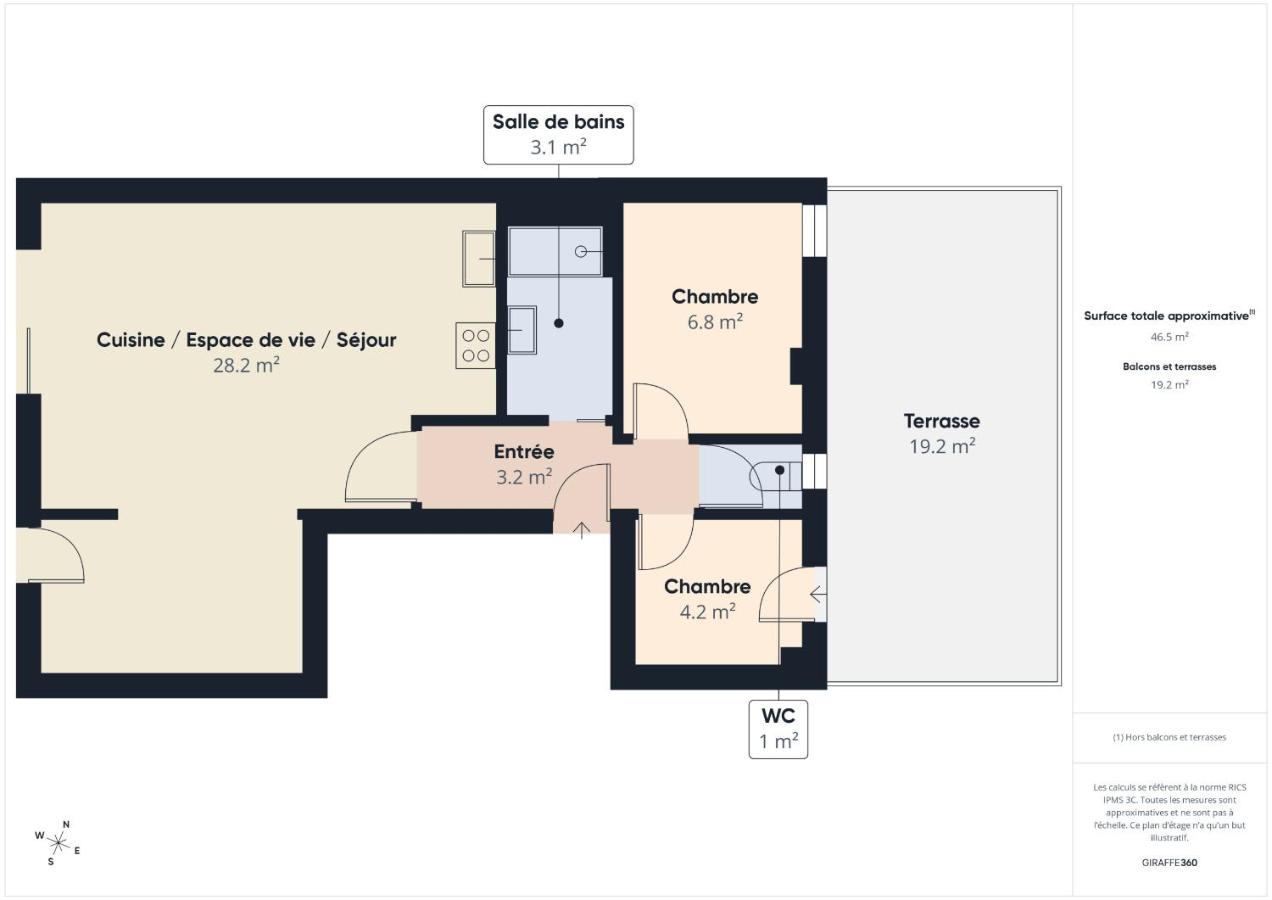 Appartement vue mer pour 2 adultes 2 enfants - B&B Arzon