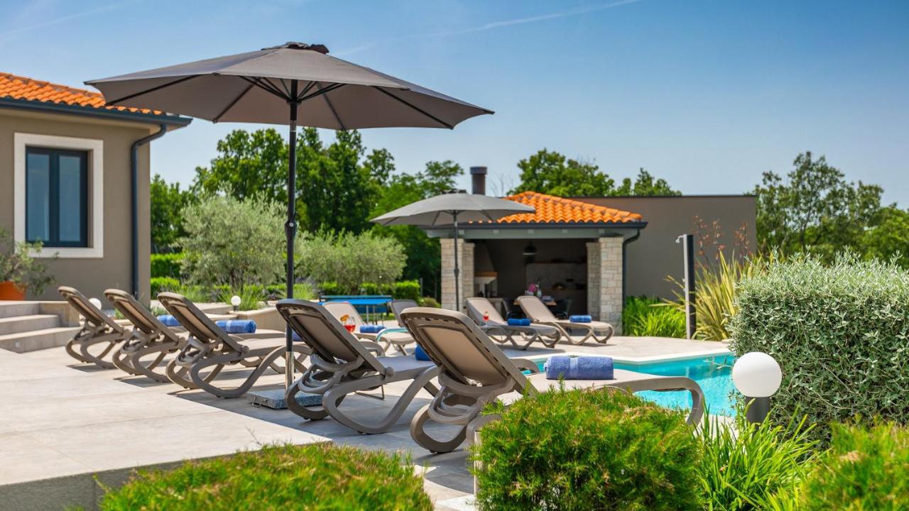 Modern villa Lukas with pool in Vizinada - Chambres d’hôtes Markovac