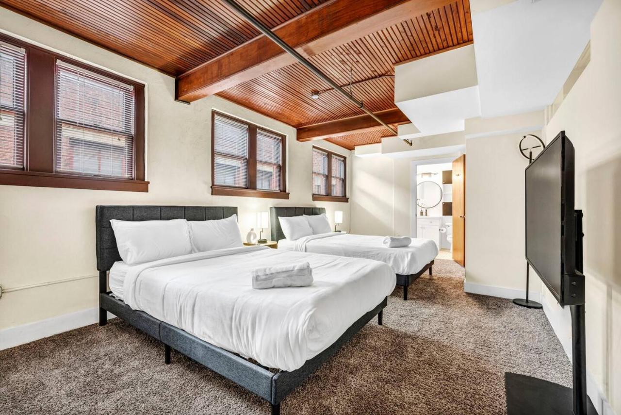Urban Industrial Penthouse | Game Room Pool Table - B&B Cleveland