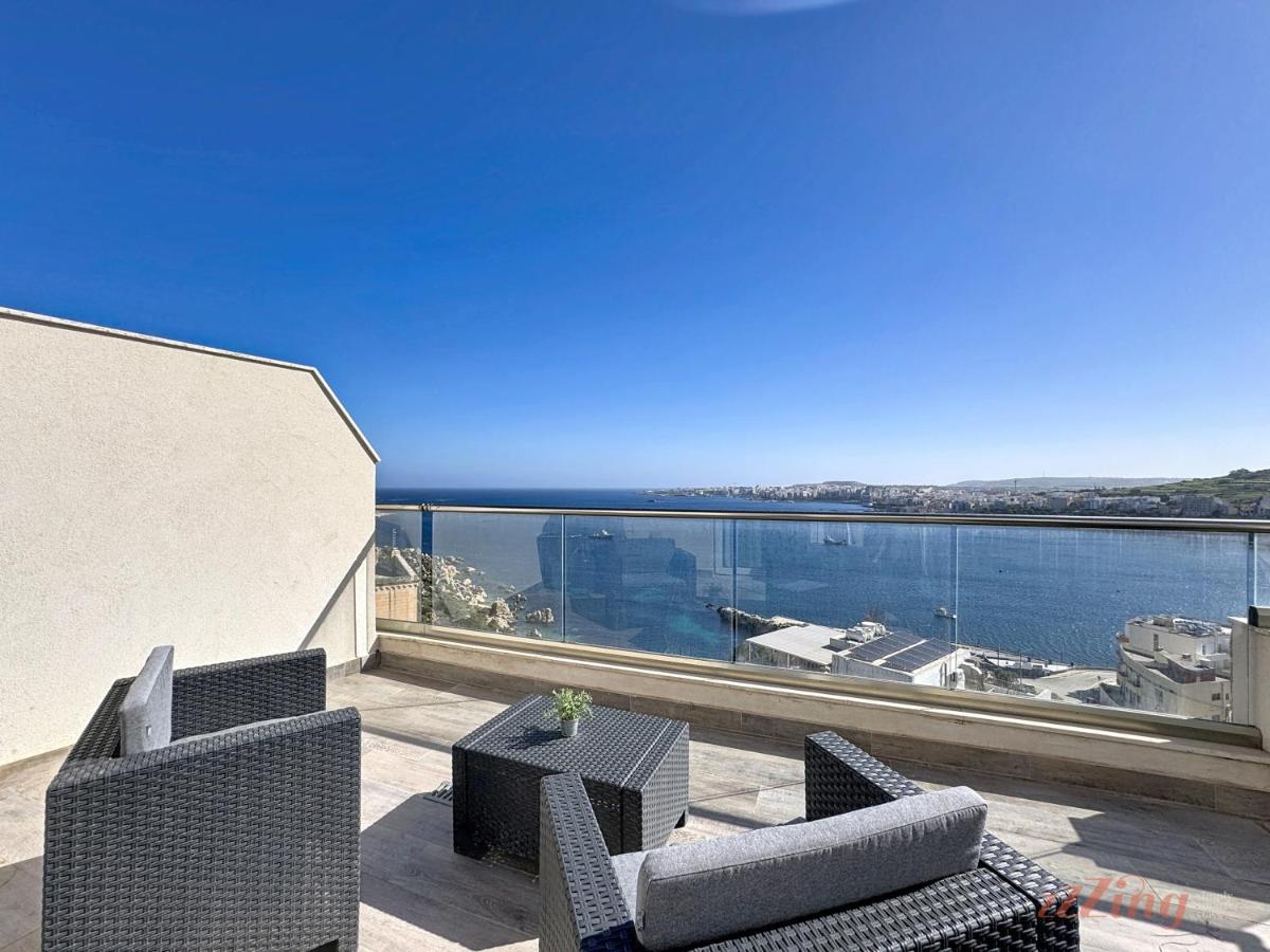 Stylish Seaview Retreat in St Pauls Bay - Ferienwohnung St Paul's Bay