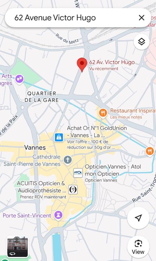 Vannes gare-centre ville - studio équipé 2 pers - Chambres d'hôtes Vannes