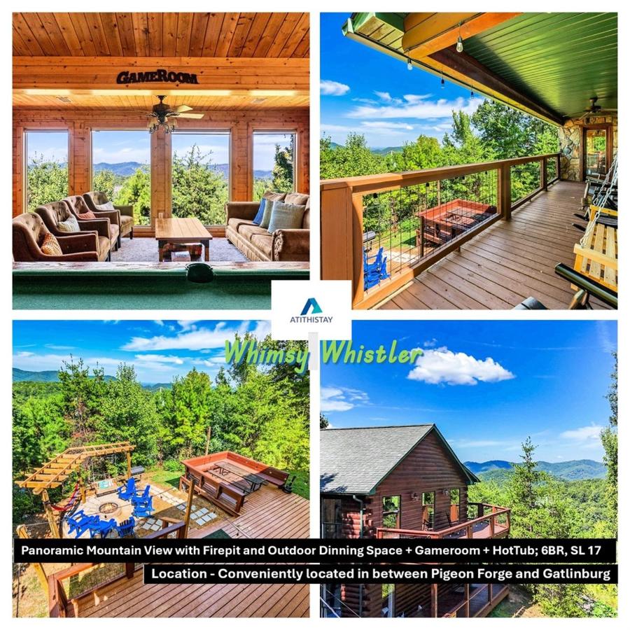 6BR Panoramic Mountain View! Cabin, SL 17, Yard - B&B Sevierville