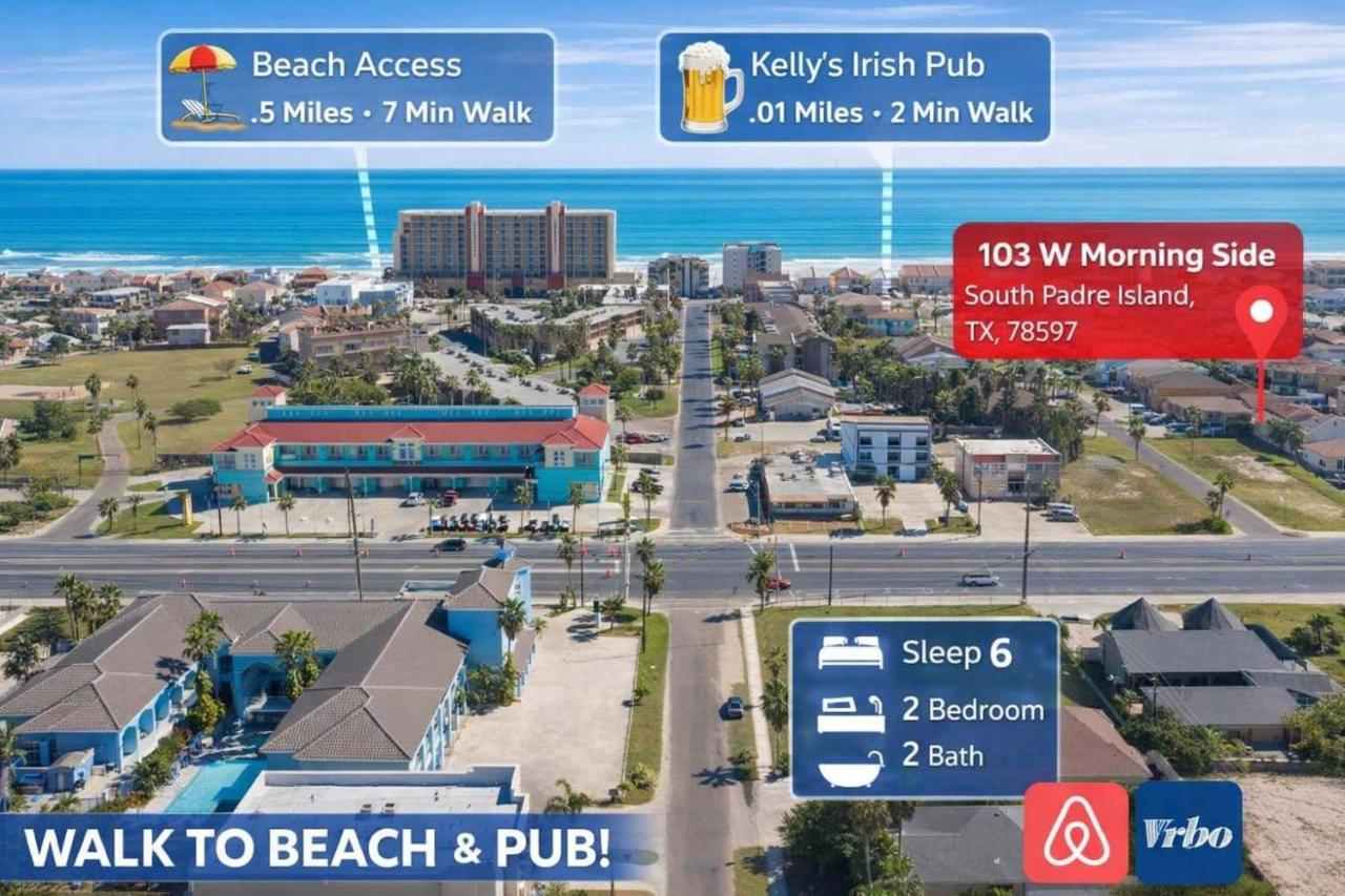 Ground Floor Condo with Pool unit A - Island Morning Sun 1 - B&B South Padre Island