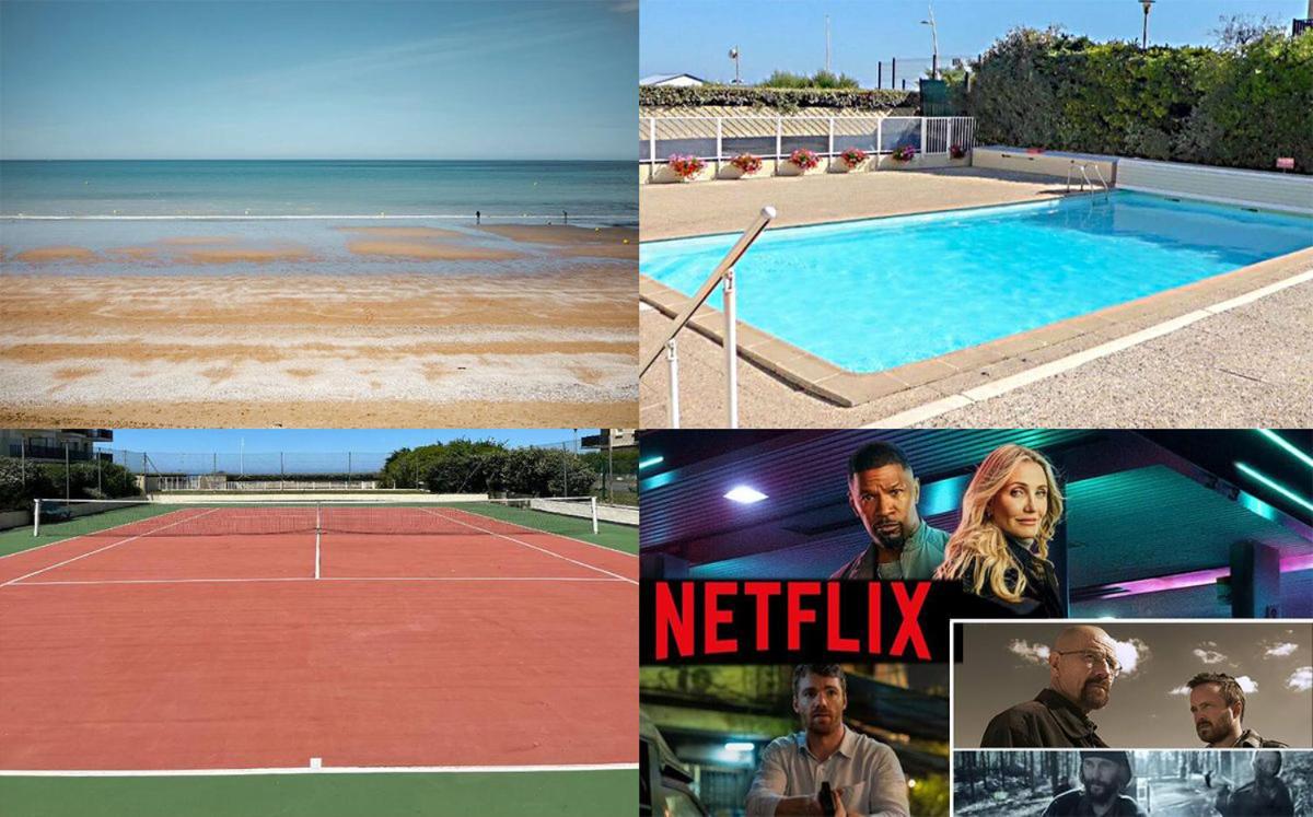 Beau studio accès plage, piscine, jardin, tennis, vélos, Netflix - Chambres d’hôtes Cabourg