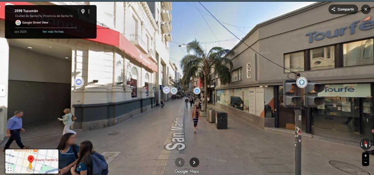 Espacio San Martin - Departamento en plena peatonal con Seguridad 24 hs - Chambres d'hôtes Santa Fe