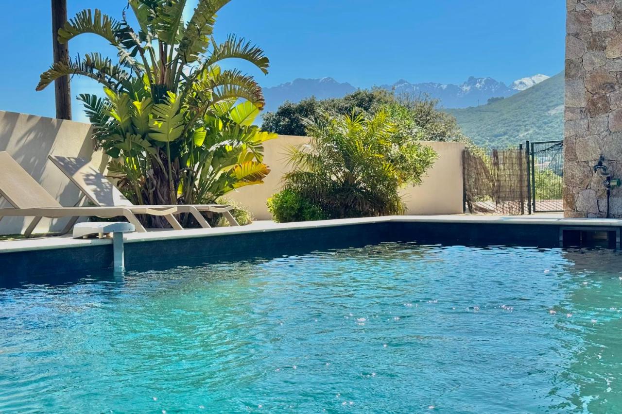 Villa casa Luna piscine chauffée vue mer proche centre et plage de Calvi - Chambres d'hôtes Calvi
