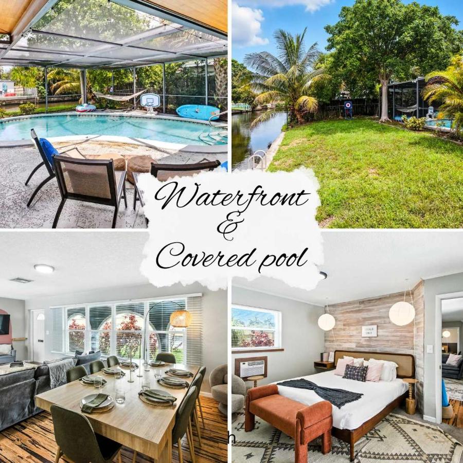 Canal views featuring indoor pool - Ferienwohnung Fort Lauderdale