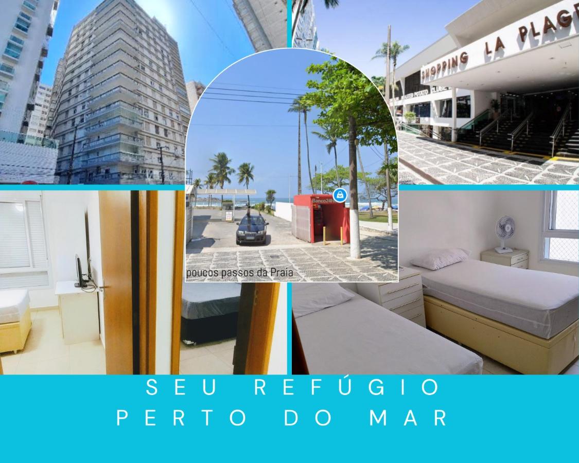 Apê Top Pitangueiras - Pé na Areia, perto de tudo, com vaga no Edifício, serviço de praia grátis, 50m da praia e do Shopping La Plage - Bed and Breakfast Guarujá