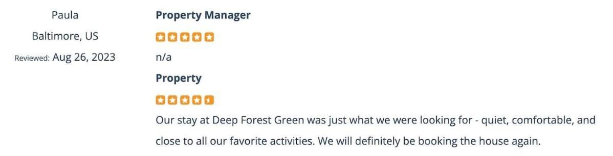 The Deep Forest Green Cottage · The Deep Forest Green Cottage - Chambres d’hôtes Cedar Mountain