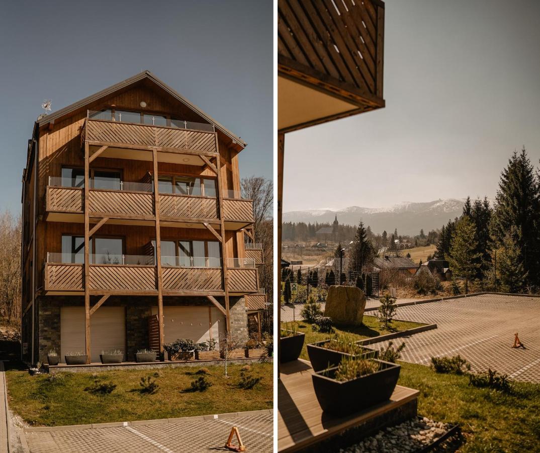 W Naturze - Apartament dla Aktywnych Premium Taras 20m2 Widok na Karkonosze blisko Szlaków i Stoku Dolina Szczęścia - Chambres d'hôtes Szklarska Poręba