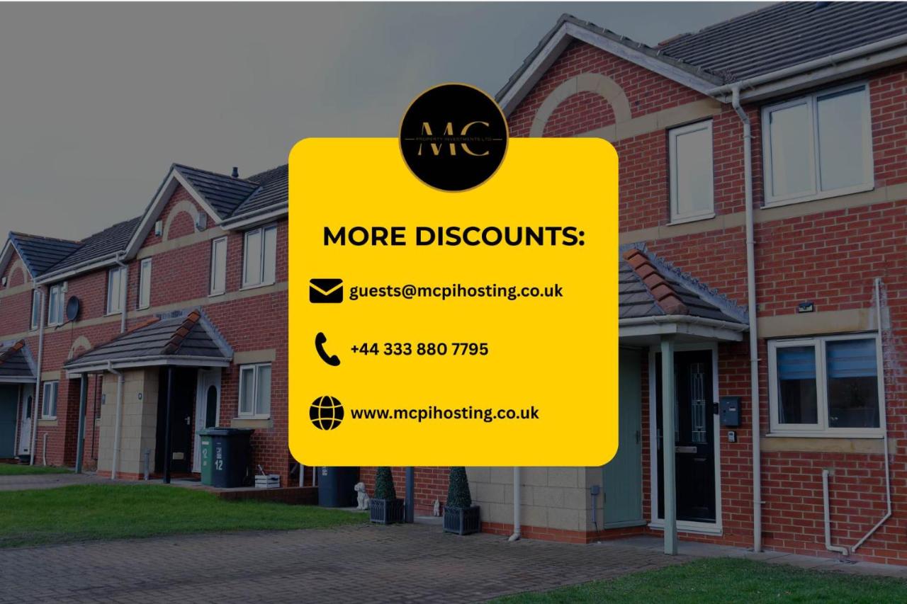 Modern 3-Bed Home in Hartlepool by MCPI Hosting, Perfect for Contractors & Families with Private Parking - Chambres d'hôtes Hartlepool
