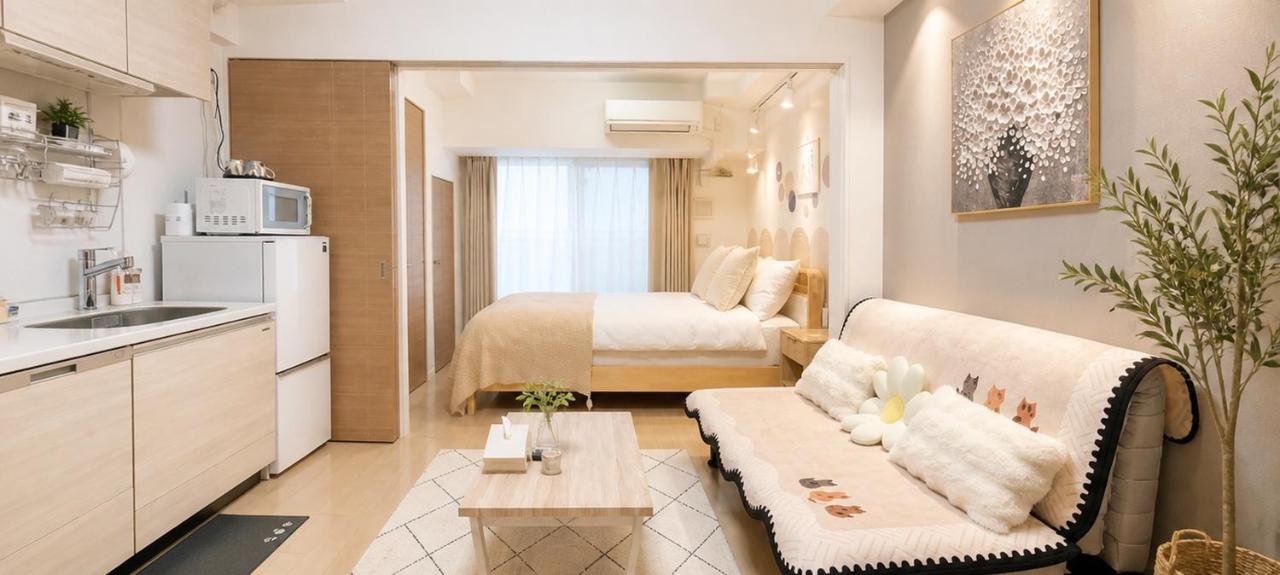 Rest House Niponbashi 憩Central downtown 1min fm station, 2mins walk to Kuromon Market,Dotombori, upto 3ppl - Chambres d'hôtes Osaka