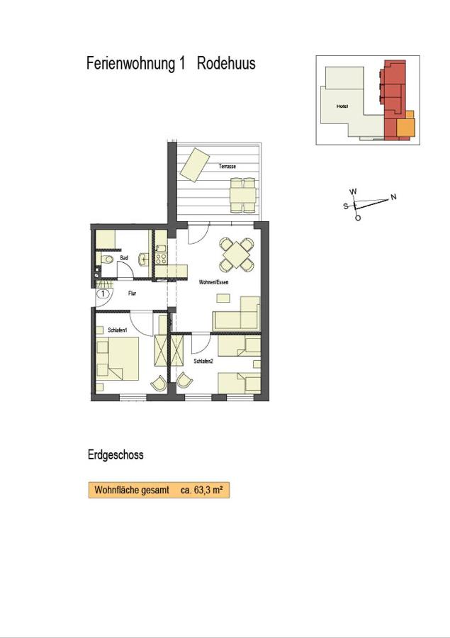 Rodehuus Wohnung 1 - Ferienwohnung Borkum