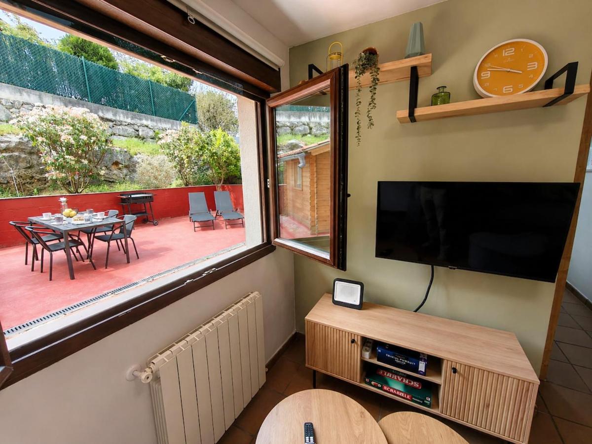 Bajo con terraza y bbq cerca de playas y Santander - Ferienwohnung Oruña