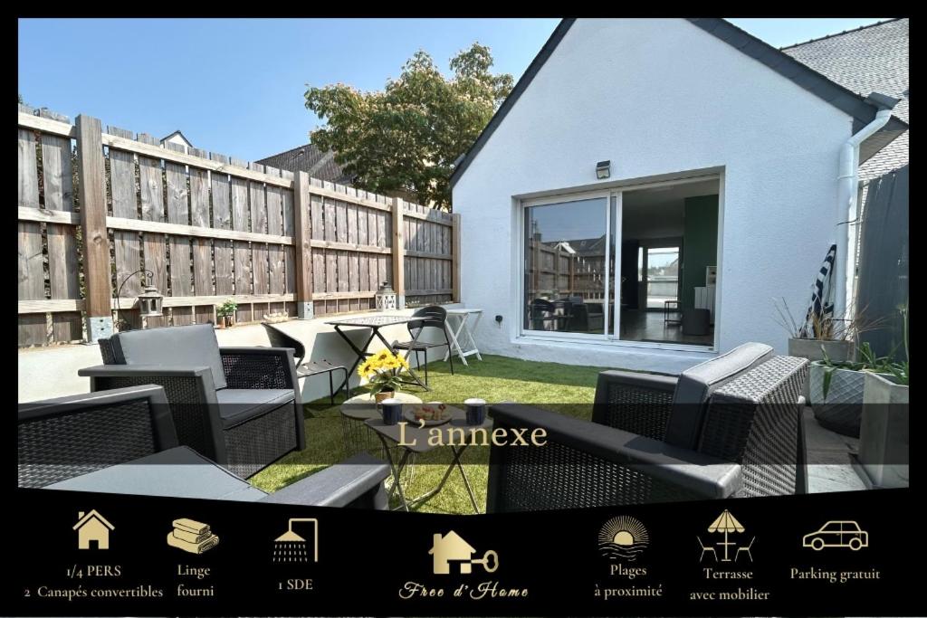 L Annexe studio avec terrasse proche des plages et casino - Ferienwohnung Larmor-Plage